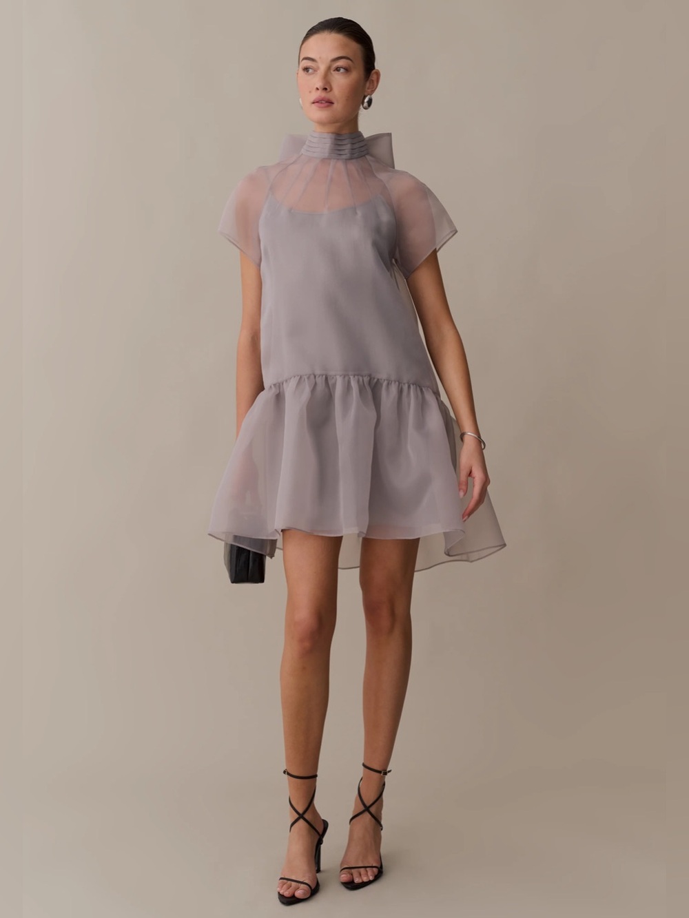 Few Moda o.p.t Joni Sheer Ruffle Hem Dress